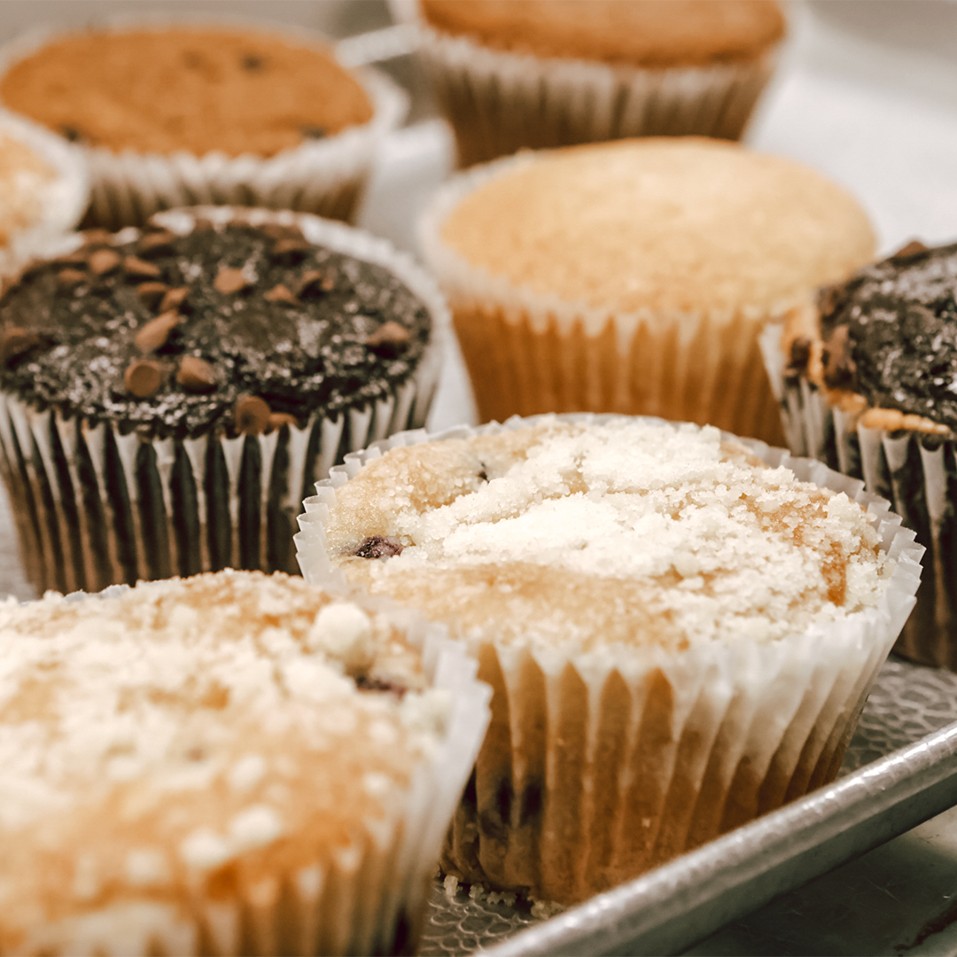 assortment of baked muffins